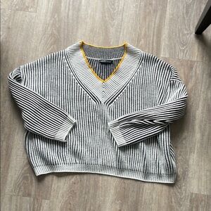 Striped V-Neck Sweater